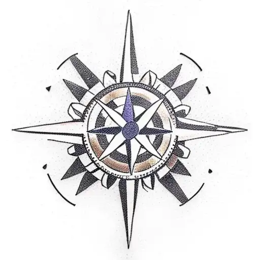 A Traditional-style Compass With Gears And Cogs Representing The Advancement Of Technology