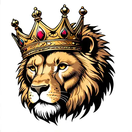 Lion Wearing A Crown