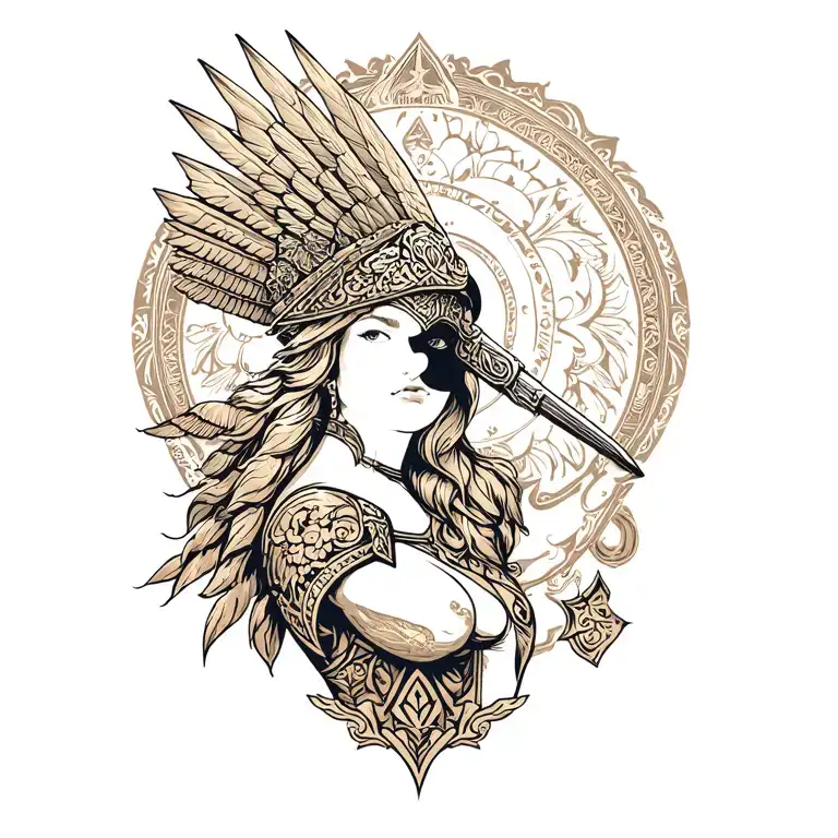 Valkyrie Warrior With Intricate