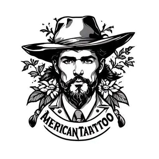 All-black American Traditional Masculine For Chest