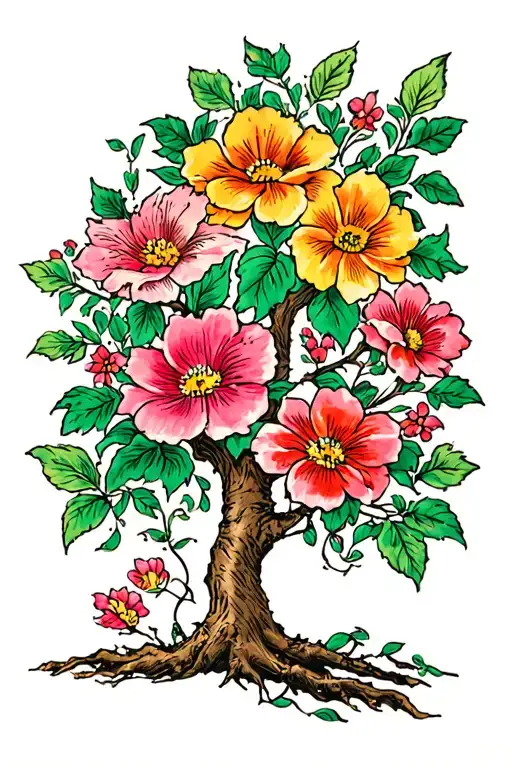 Show With A Flowery Tree