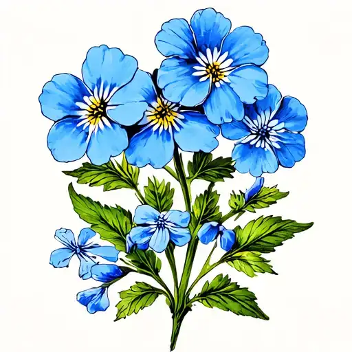 Forget Me Not Flower Neck