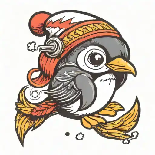 Chibi Penguin Wearing A Beanie