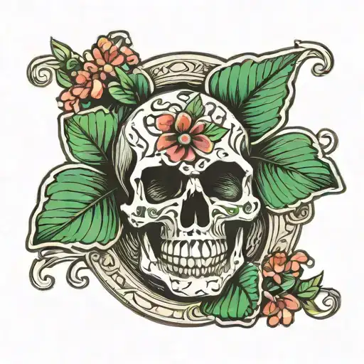 Skull Horseshoe Clover Luck Clover Made