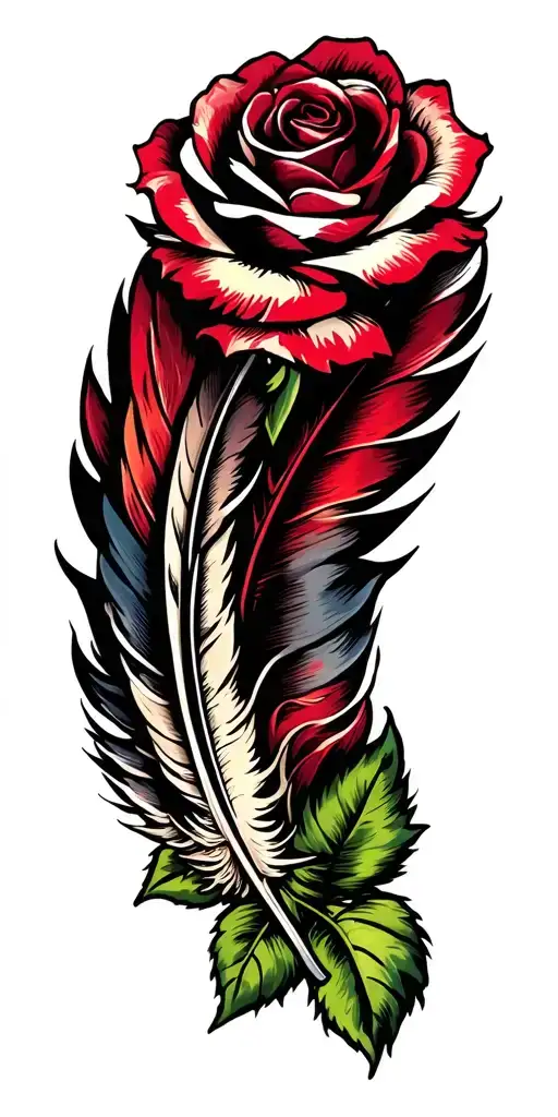 Feathers Horseshoe Roses