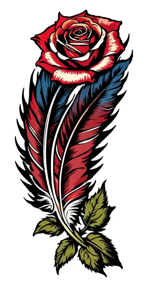 Feathers Horseshoe Roses