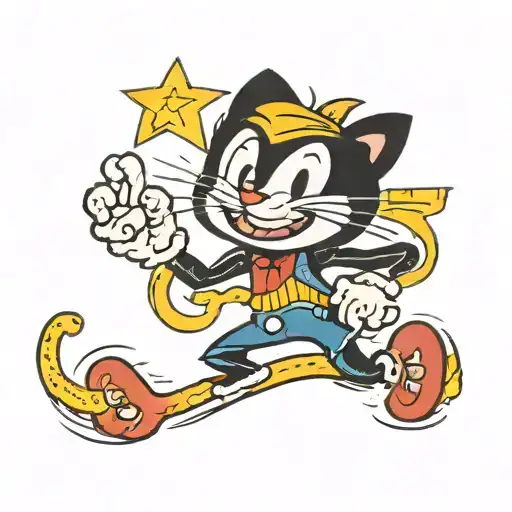 Felix The Cat Walking