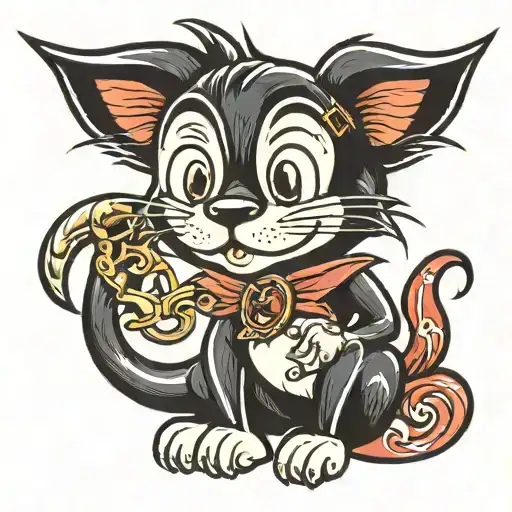 Sailor Jerry Style Felix The Cat