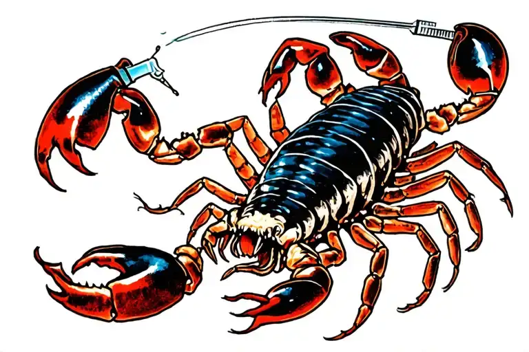 Scorpion Venom Inject On Skin Opening