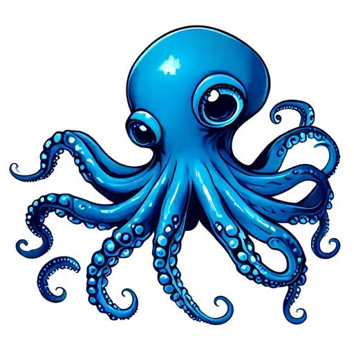 Blue Ring Octopus Holding