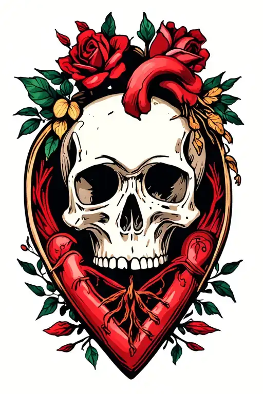 Skull Inside Heart