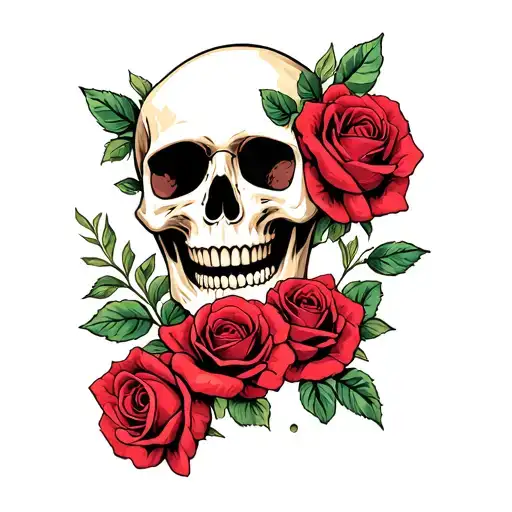 Skull And Roses