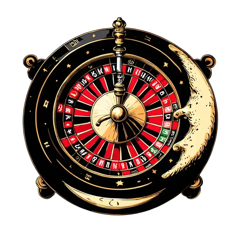 Roulette Wheel Half Moon