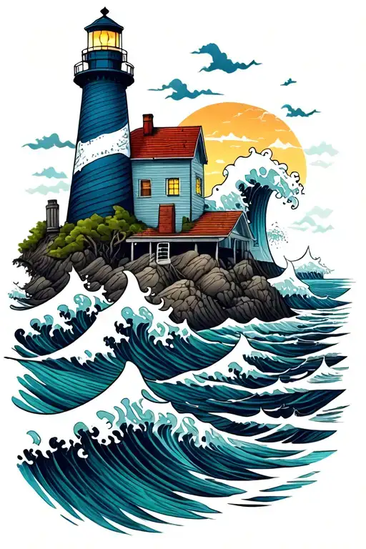 Waves And Lighthouses