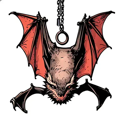 Hanging Bat Hanging Upside
