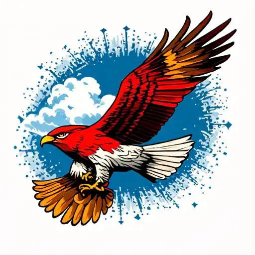 Red Kite Flying Away