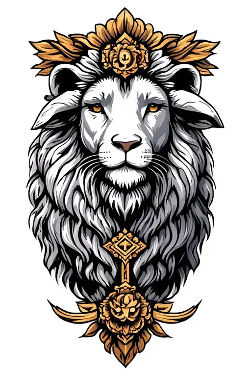 Cross Lion Lamb
