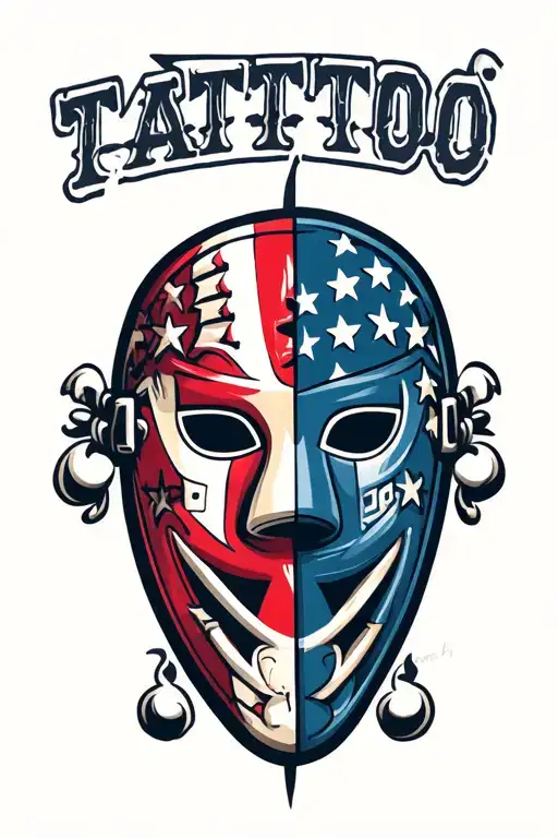 Double Sided Wrestling Mask