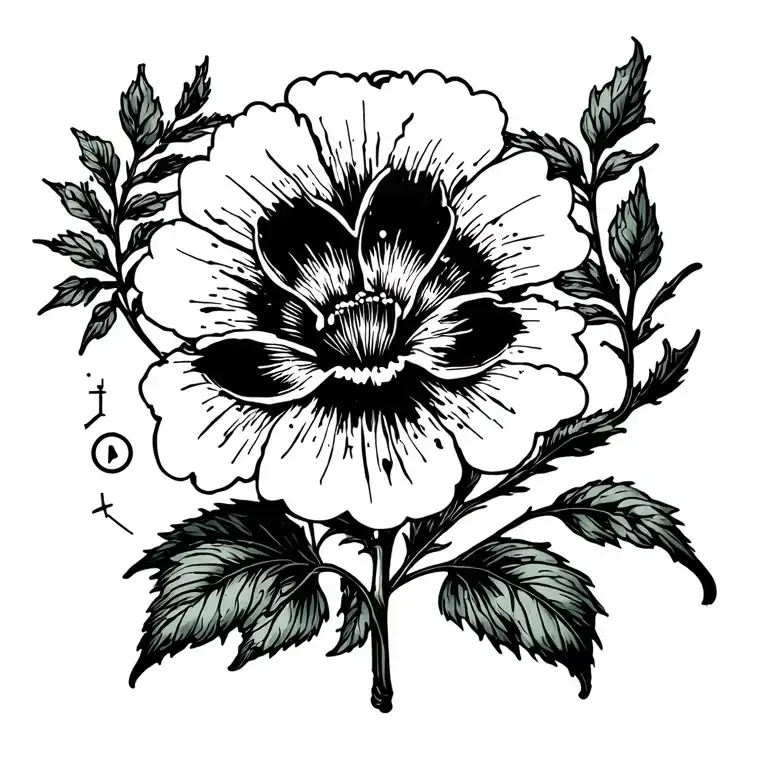 Scorpio Constellation And Geranium Flower