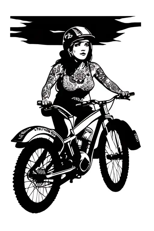 Girly Mountain Biker Wearing