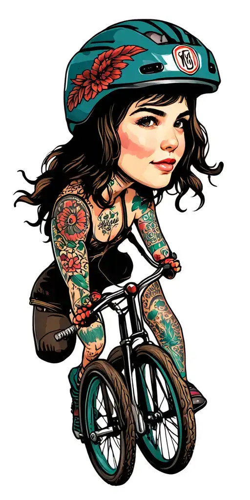 Girly Mountain Biker Wearing