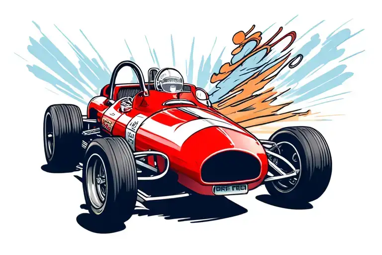 A 1960'S Formula 1 Red Car