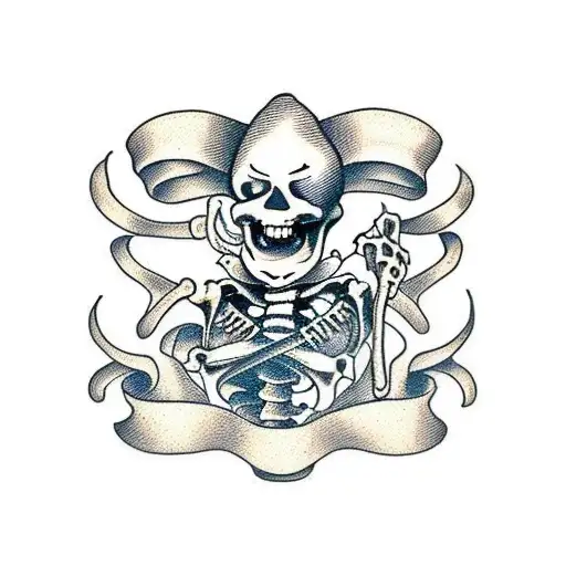 Skeleton Cowboy Bar Fight