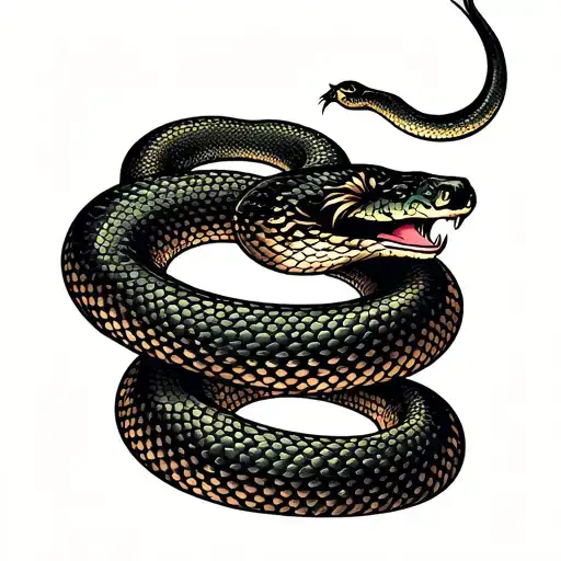 Women Snake Slithering