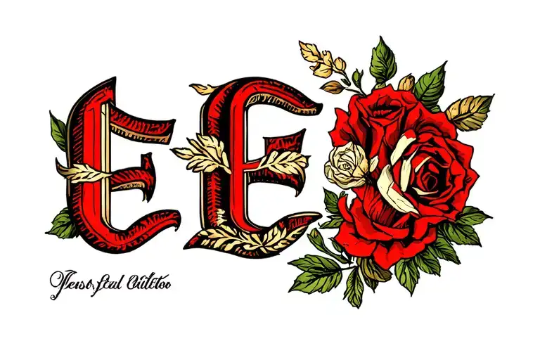 The Letters E And To Be Linked With Date Of Birth In Roman Figures