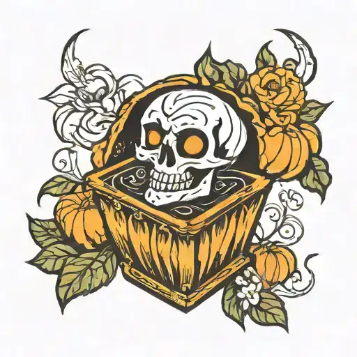 Coffin Halloween Pumpkin