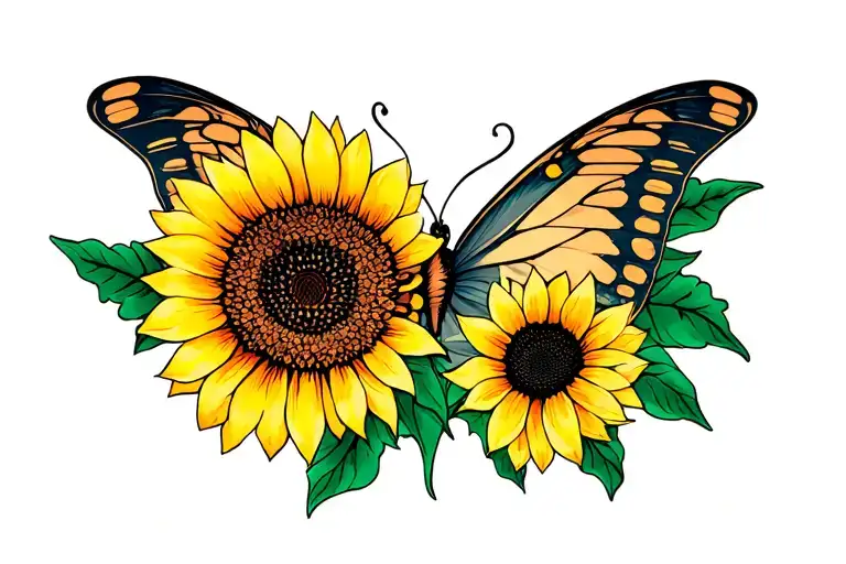 Infinity Butterfly Sunflower