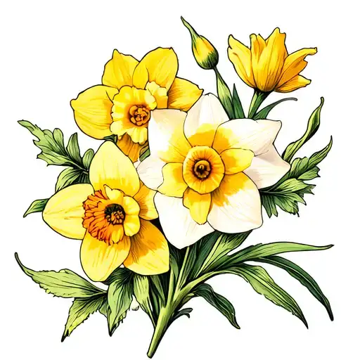 Daffodil And Marigold