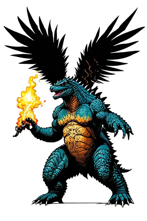 Godzilla Ultima With His Atomic Breath