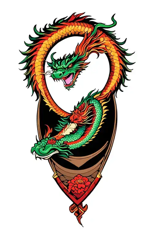 Dragon Boat Inside Representing The Client's Strength And Smiling