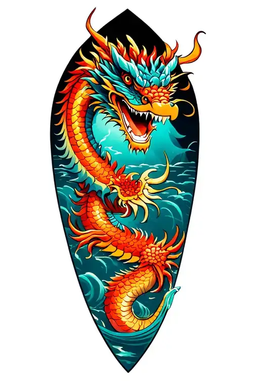 Dragon Boat Inside Representing The Client's Strength And Smiling