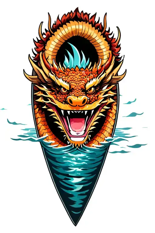 Dragon Boat Inside Representing The Client's Strength And Smiling