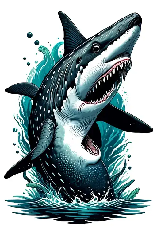 Whale Sharks Side By Side