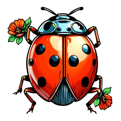 Metallic Robot Ladybug