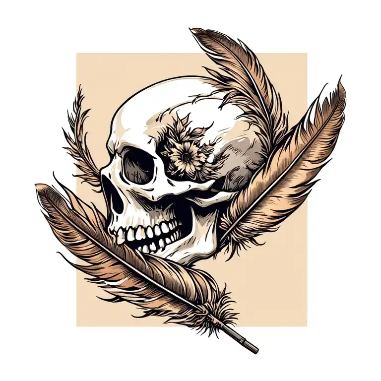 Feather And Skull