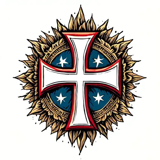 Jerusalem Cross Tattoo Design