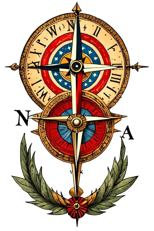 Numero 12 And Compass Rose
