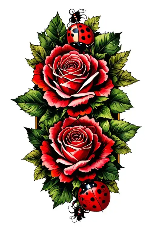 Roses Dragon Flys Forest Ladybug