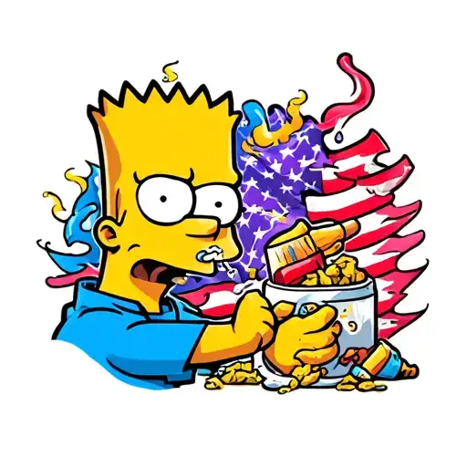 Bart Simpson Smoke Drugs