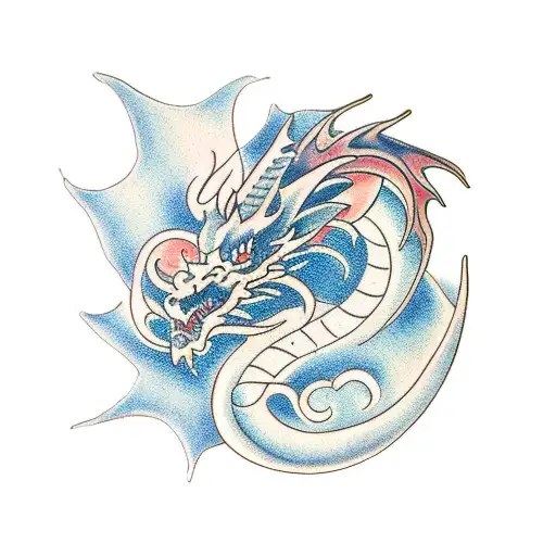 Dragon With Flowering Tree