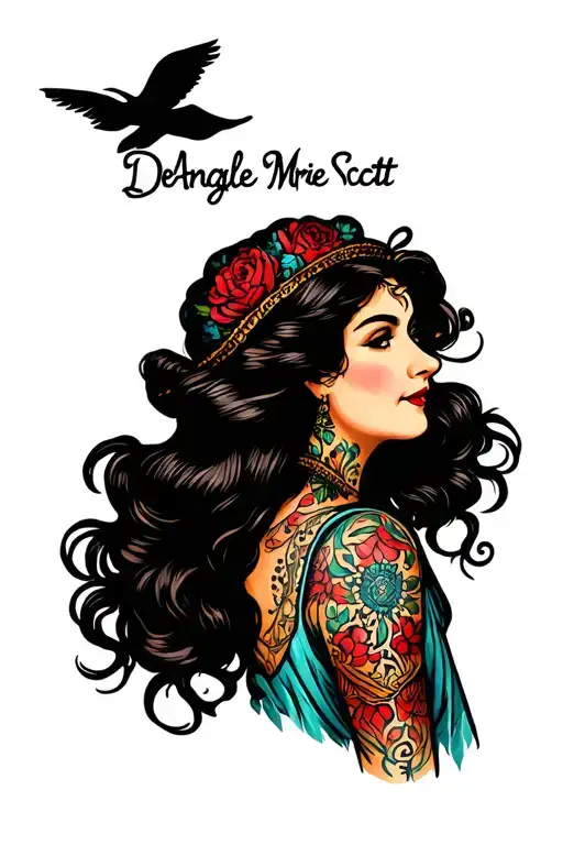 Deangle Marie Scott Name In The Sky With Clo Forming With Color