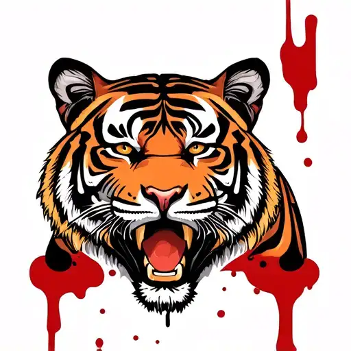 Tiger With Blood