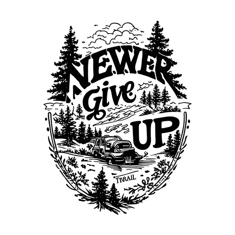 Newer Give Up Inscription Which Refers To The Trail Running Trail