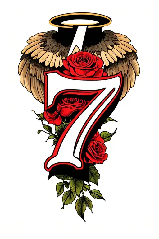 Number 7 Halo Symbolizing The Client's Love