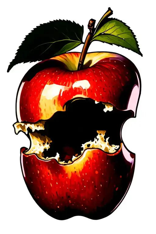 Apple With A Bite Taken Out Of It