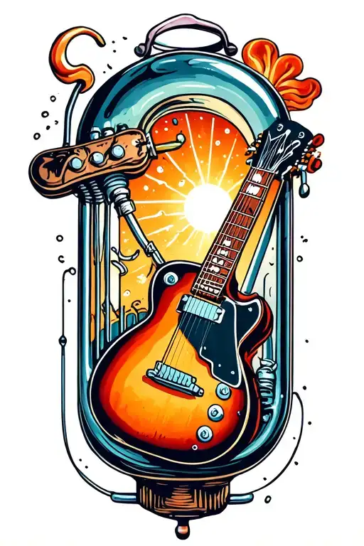 Guitar Inside Vacuum Tube